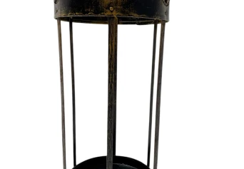 Vienna Secession Patinated Metal Umbrella Stand, 1900s